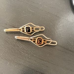 Art Deco Tie Clip”E”